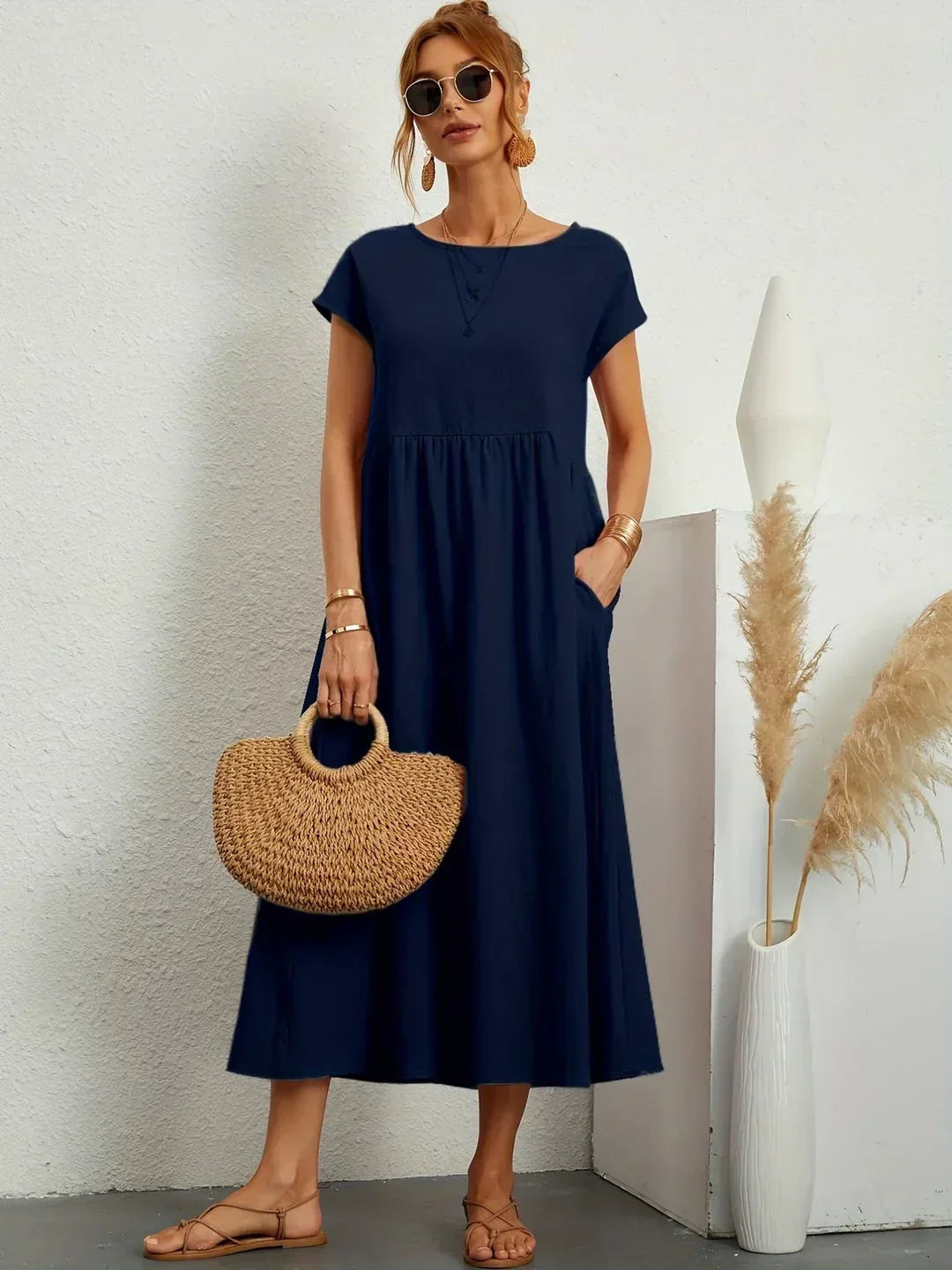 Aria | Abito midi fluido dall'eleganza intramontabile