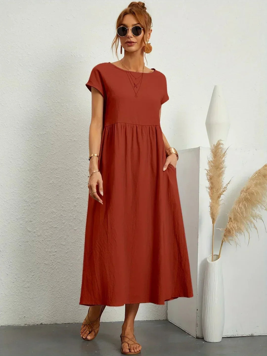 Aria | Abito midi fluido dall'eleganza intramontabile