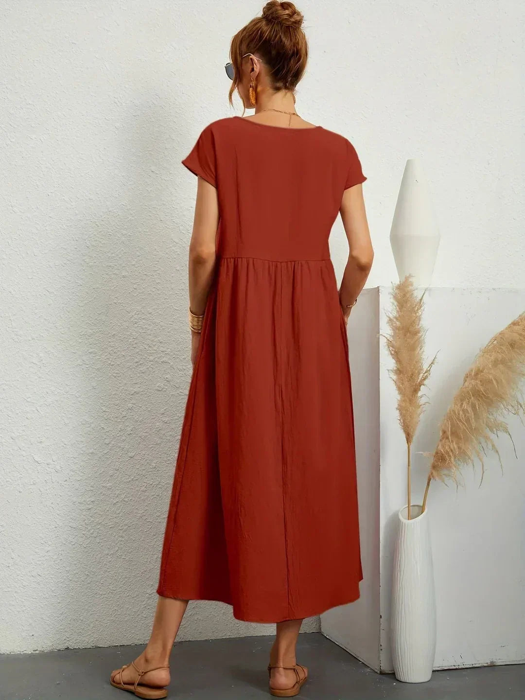Aria | Abito midi fluido dall'eleganza intramontabile