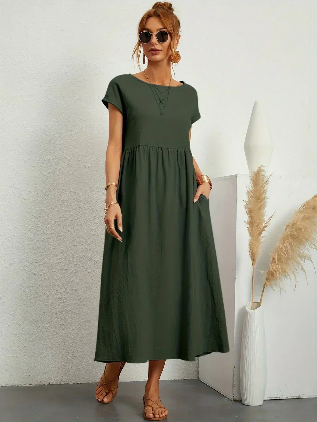 Aria | Abito midi fluido dall'eleganza intramontabile