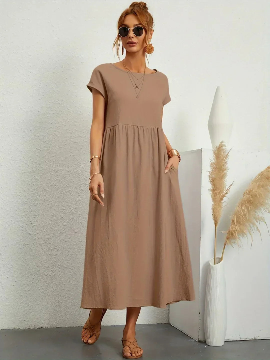 Aria | Abito midi fluido dall'eleganza intramontabile