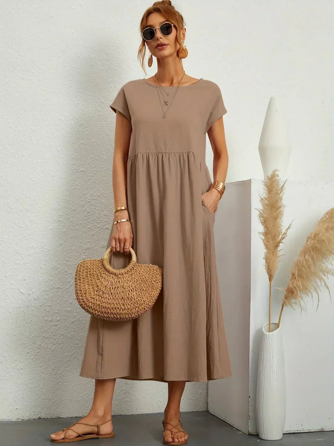 Aria | Abito midi fluido dall'eleganza intramontabile