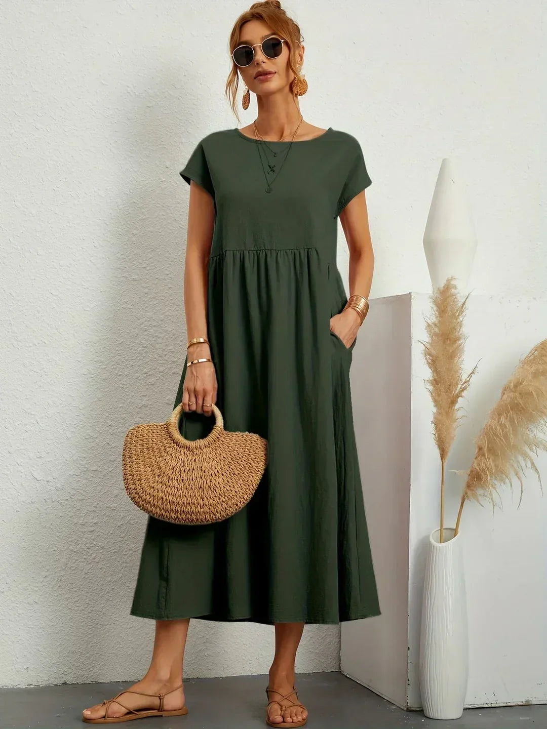 Aria | Abito midi fluido dall'eleganza intramontabile