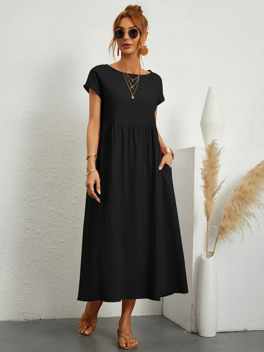 Aria | Abito midi fluido dall'eleganza intramontabile