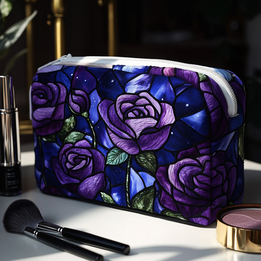 Borsa per trucco trapuntata Midnight Rose