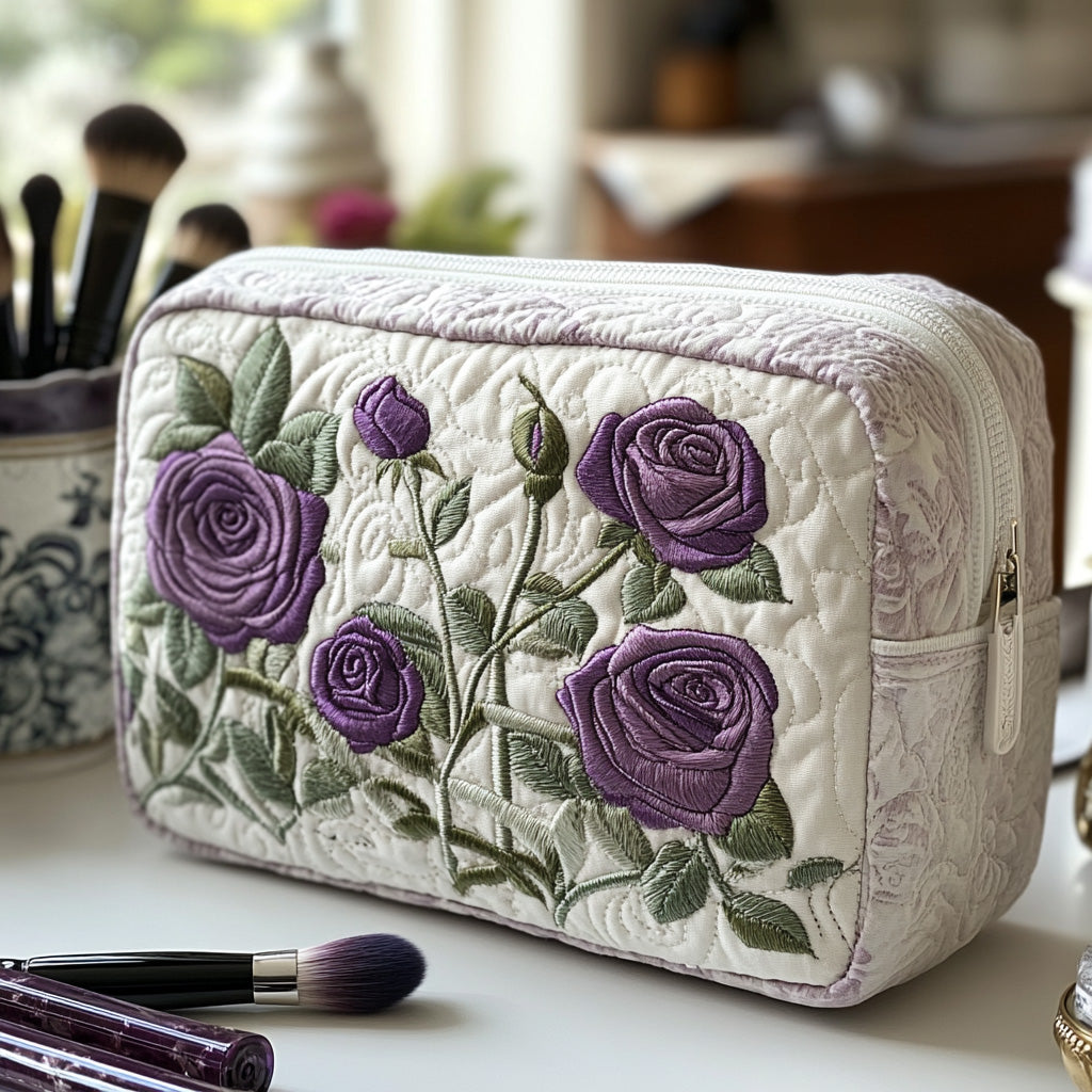 Borsa per il trucco trapuntata Moonlit Bloom
