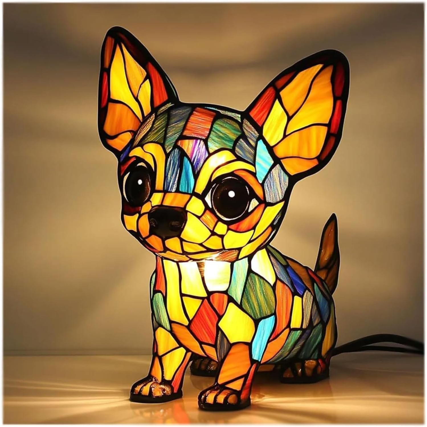 Patoune – Lampada Magica in Vetro Colorato per Cani