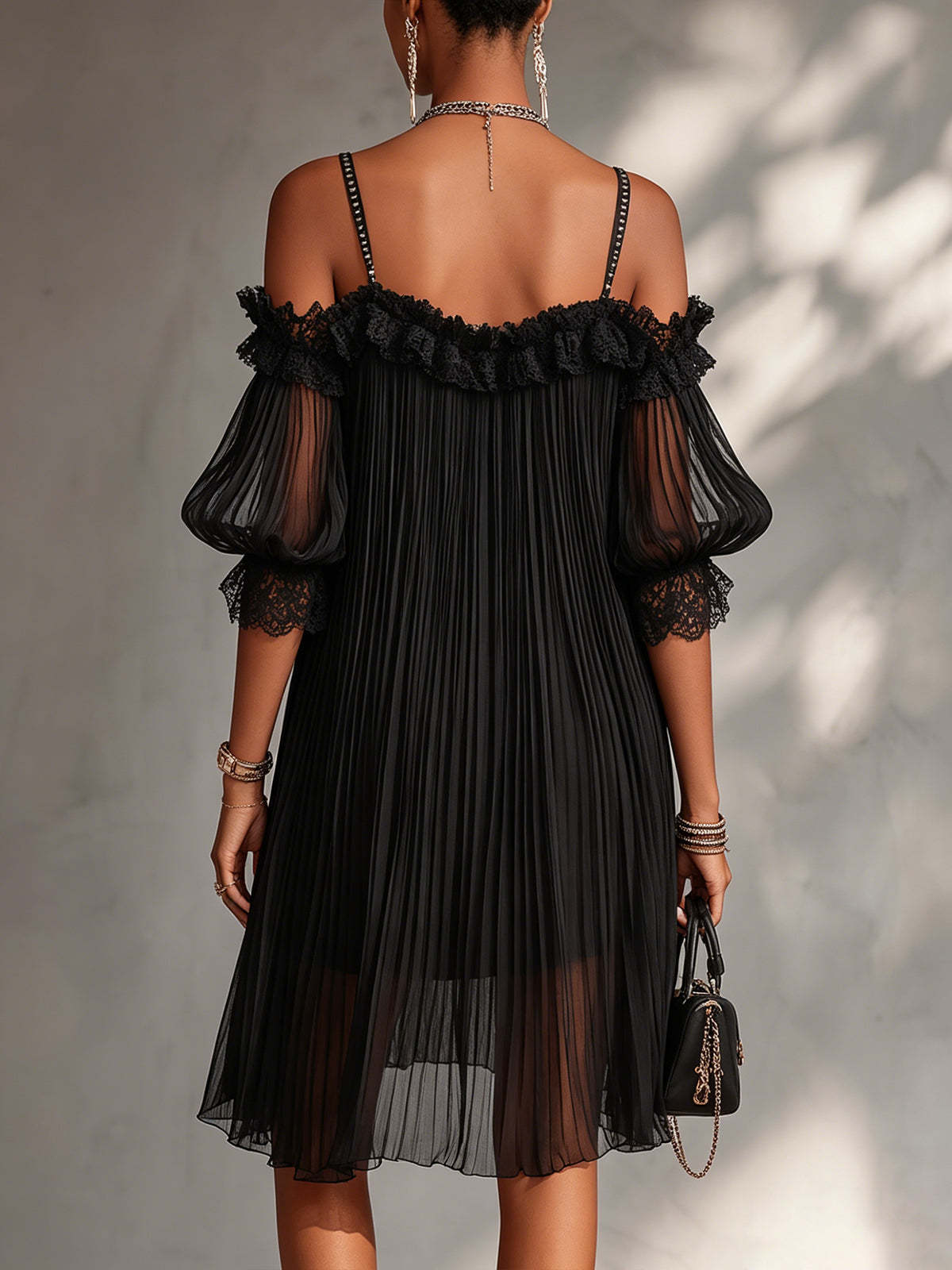 Aida | Abito Lungo in Chiffon con Scollo a V
