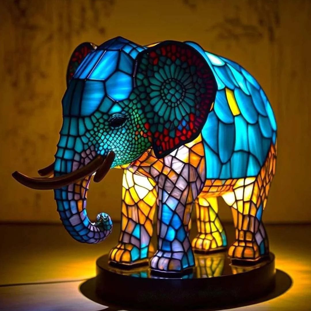 Lampada Reale con Elefante Luminoso