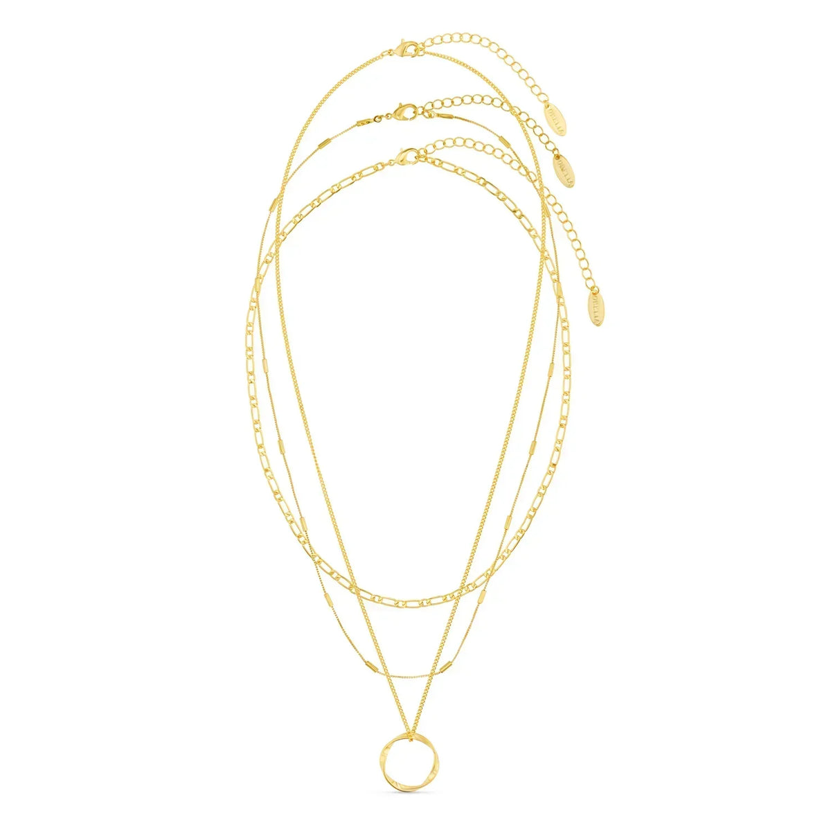 Collana a tre fili con cerchio aperto | Oro