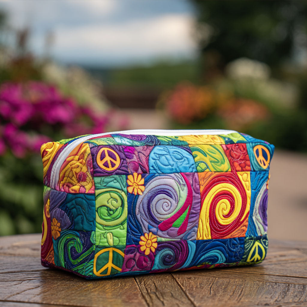 Borsa per Trucco Quilted Peace Vibe