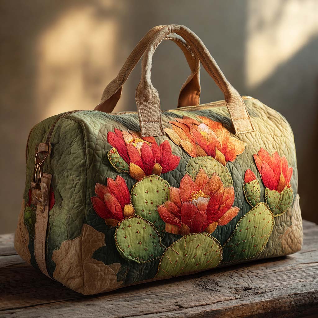Borsa a Tracolla Trapuntata Prickly Bloom