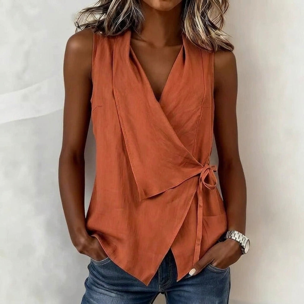 Terracotta | Blusa smanicata