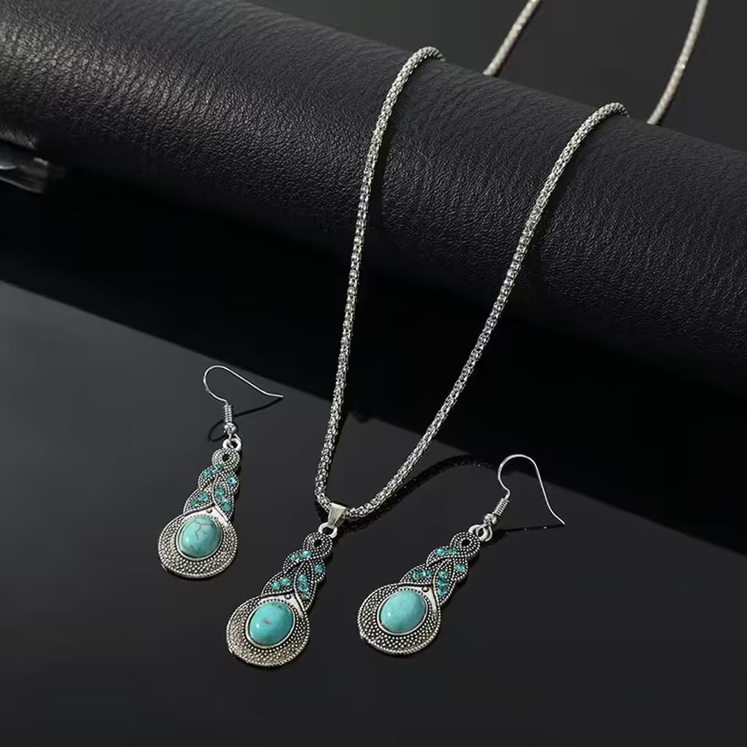 Priscilla™ - Parure Vintage in Turchese