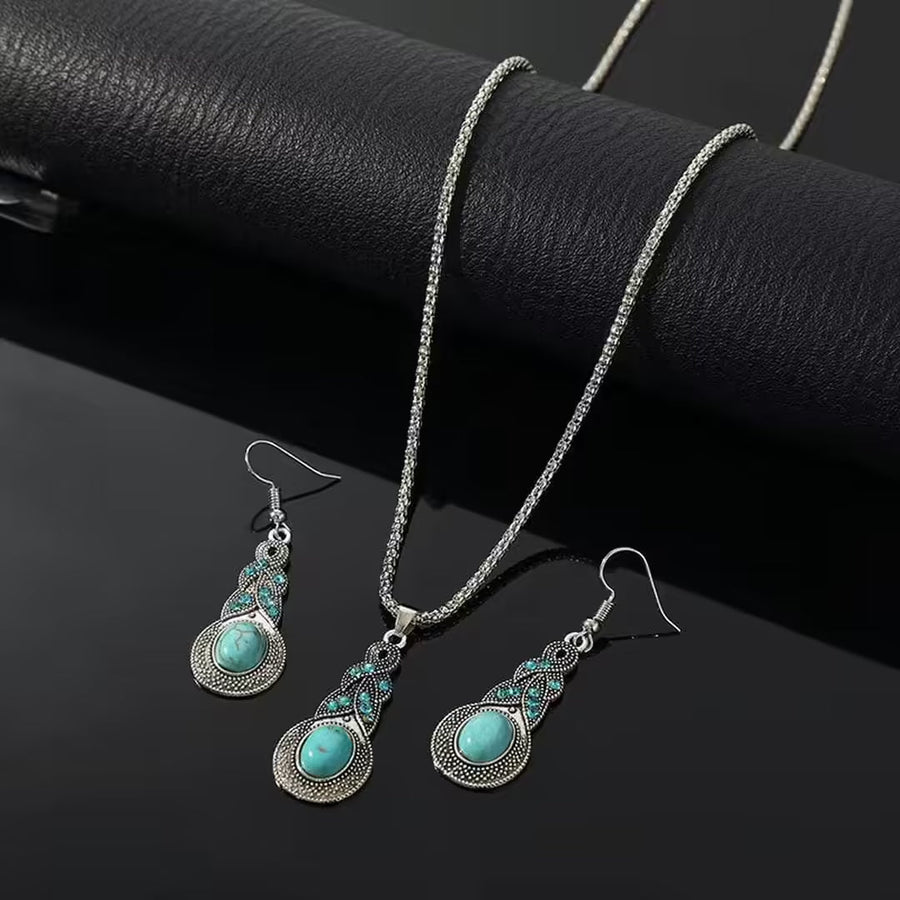 Priscilla™ - Parure Vintage in Turchese