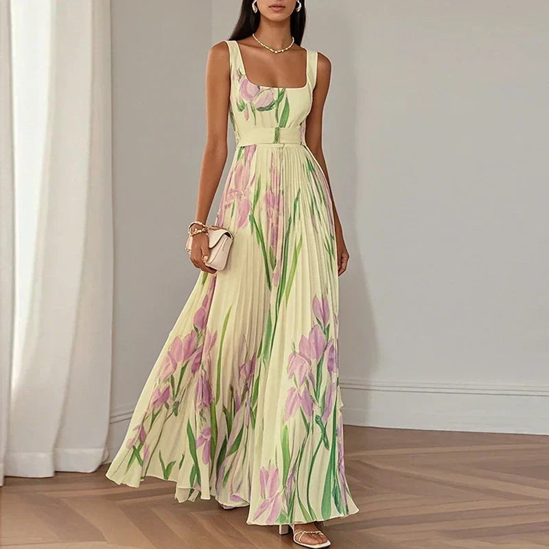 Oriah | Abito Maxi Linea A Floreale