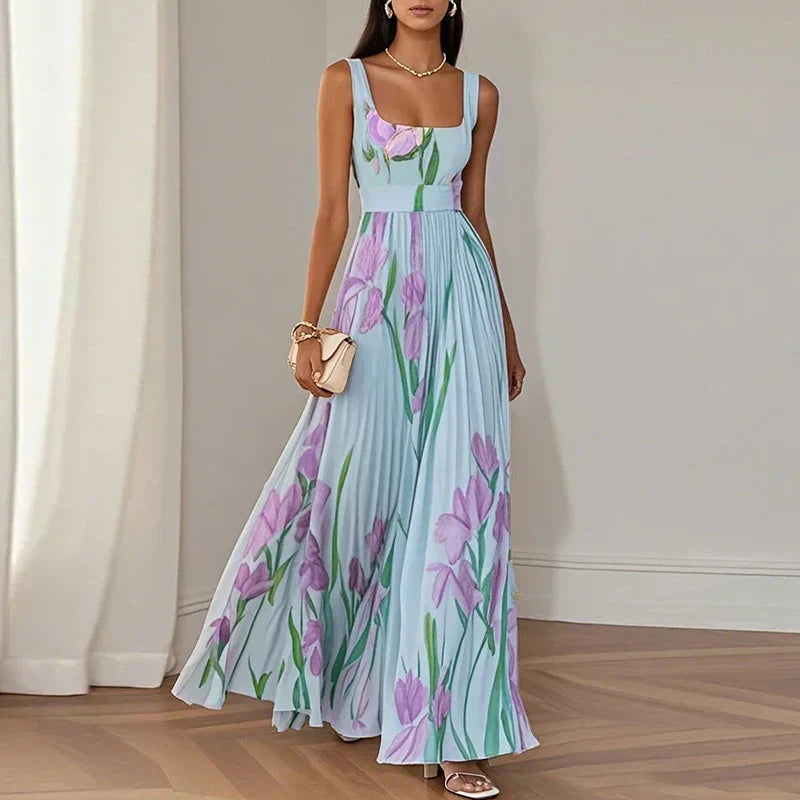 Oriah | Abito Maxi Linea A Floreale