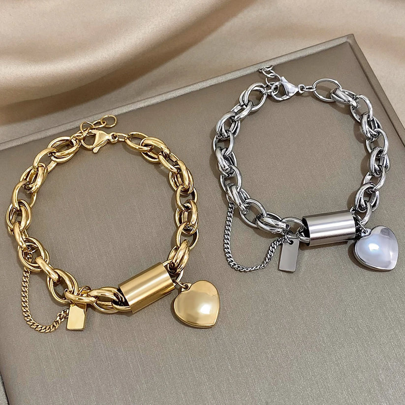 Bracciale Chunky Heartened | Oro