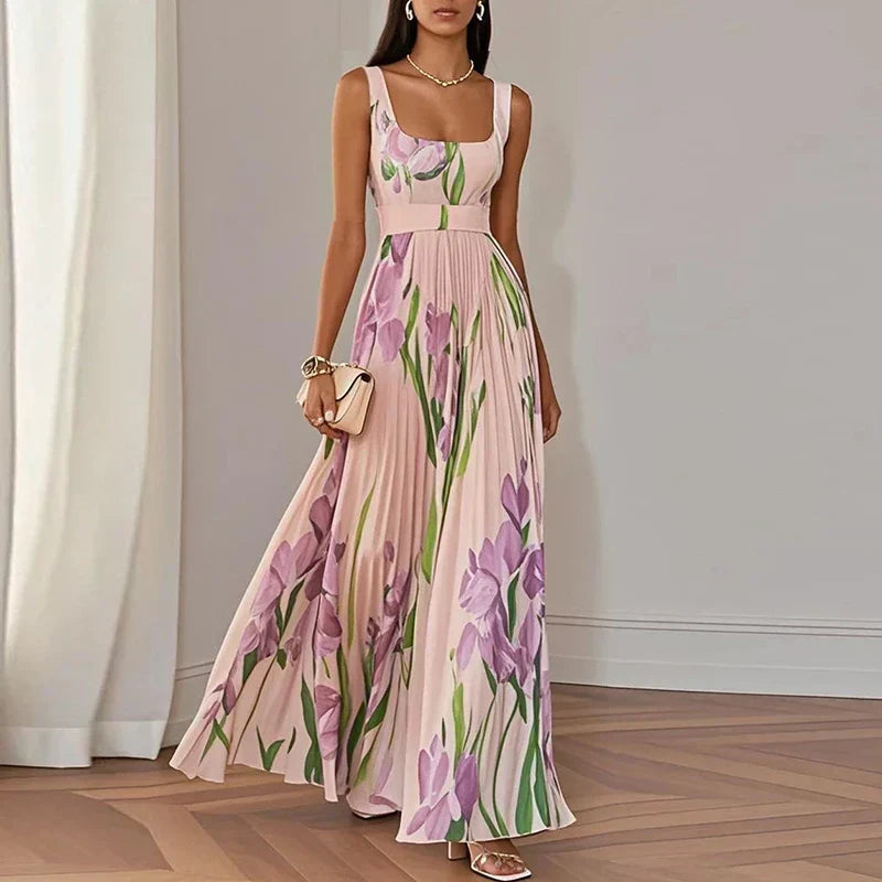 Oriah | Abito Maxi Linea A Floreale