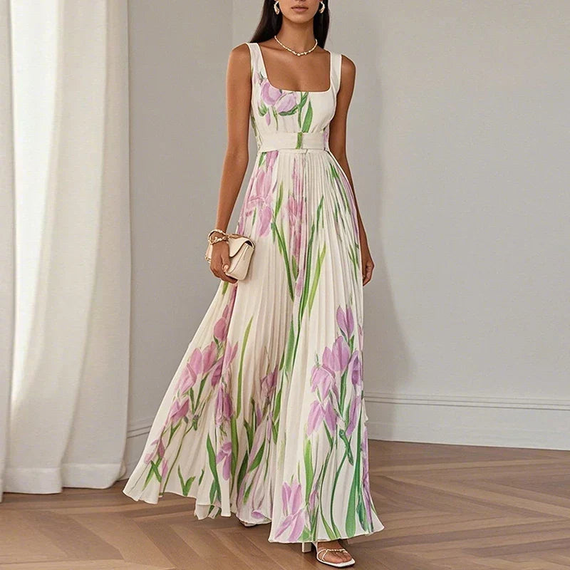 Oriah | Abito Maxi Linea A Floreale