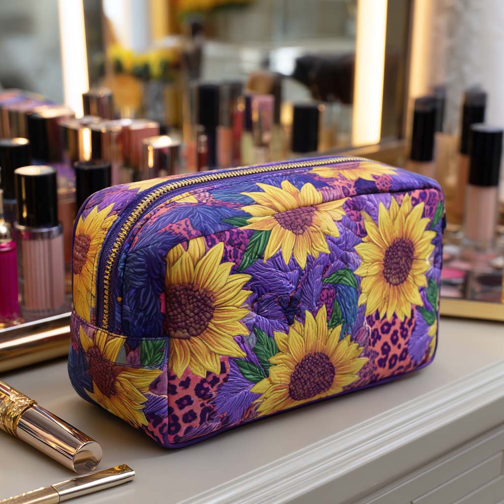 Borsa per Trucco Trapuntata con Charm Sole