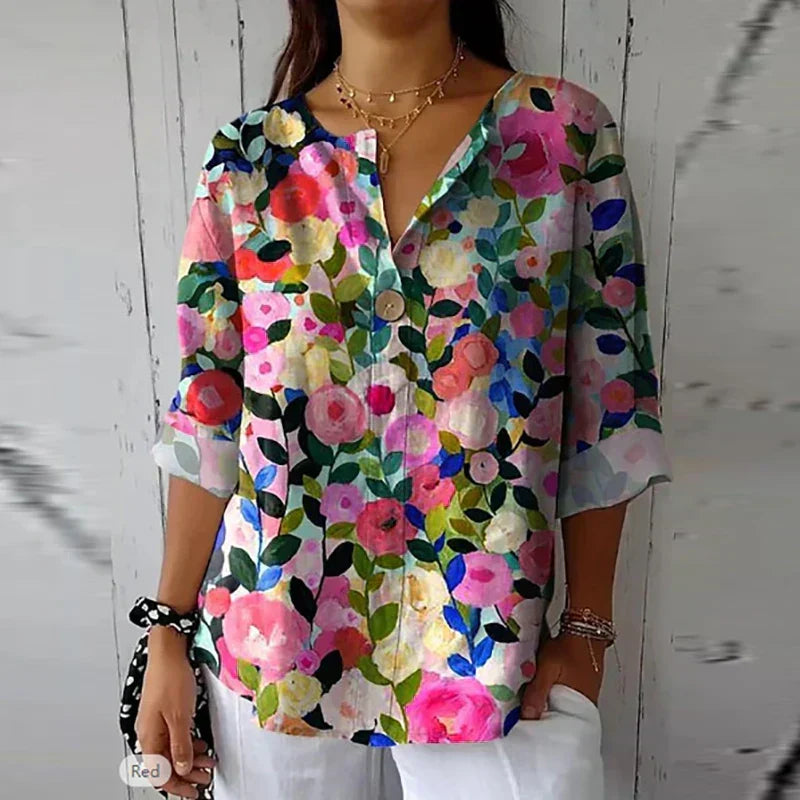 Camila | Blusa leggera da donna con stampa floreale