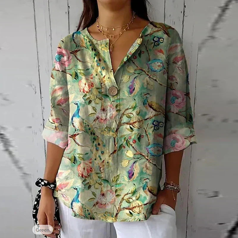 Camila | Blusa leggera da donna con stampa floreale
