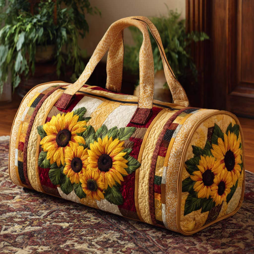 Borsa Duffle Trapuntata a Luce Calda