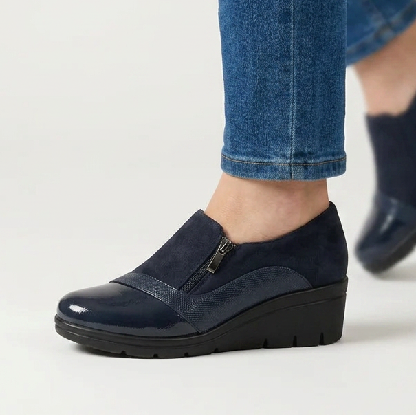 Petra - Mocassino comoda donna con zeppa