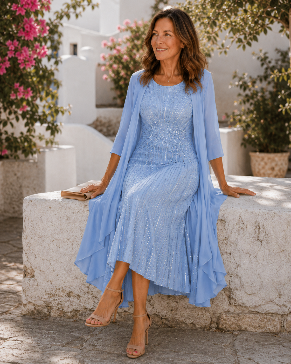 Abito Duster con Paillettes
