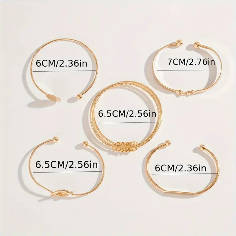 Set di bracciali Eleganza Annodata | Oro