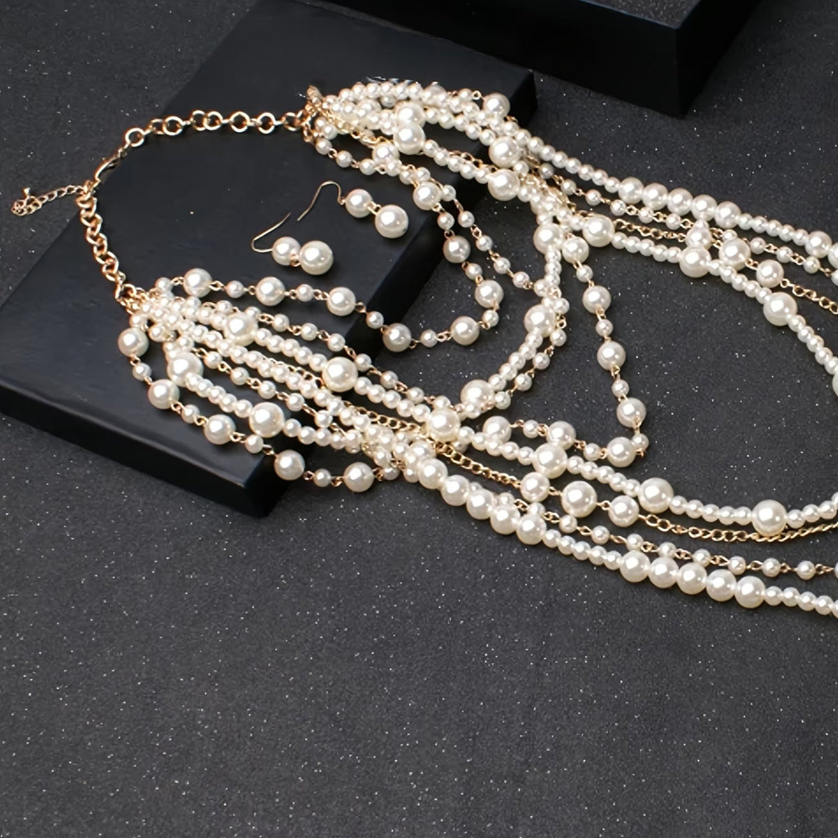 Set di Dichiarazione in Perle Multi-Layer Boho