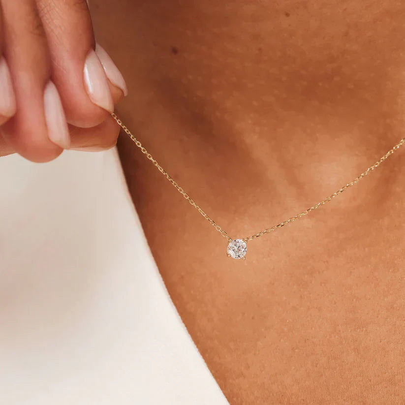 Collana Cléa con moissanite | Oro