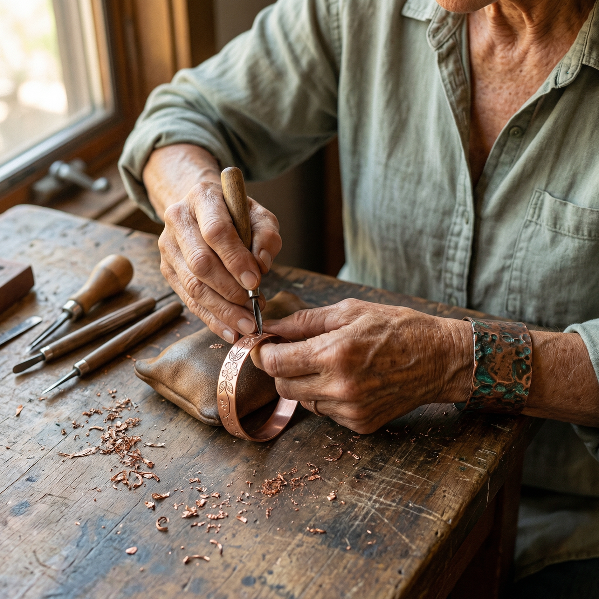 Bracciale in Rame di Valentini & Morelli Roma - Fioritura