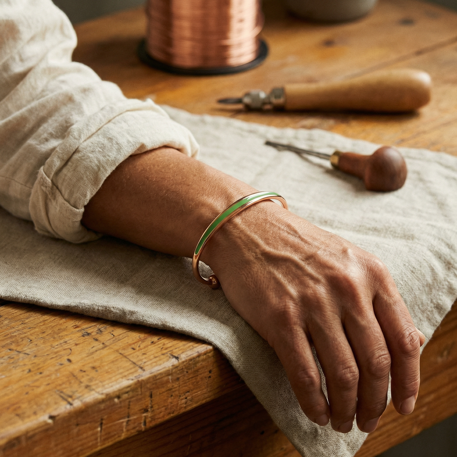 Bracciale in Rame di Valentini & Morelli Roma - Giada