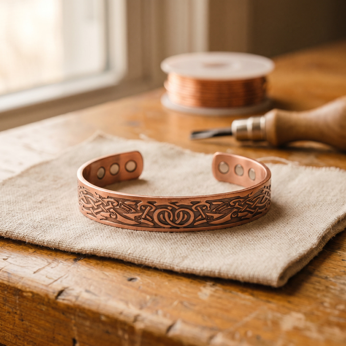 Bracciale in Rame di Valentini & Morelli Roma - Sabbia (Muschiato)