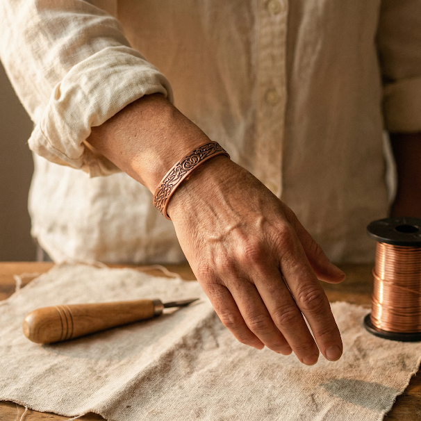 Bracciale in Rame di Valentini & Morelli Roma - Sabbia (Muschiato)