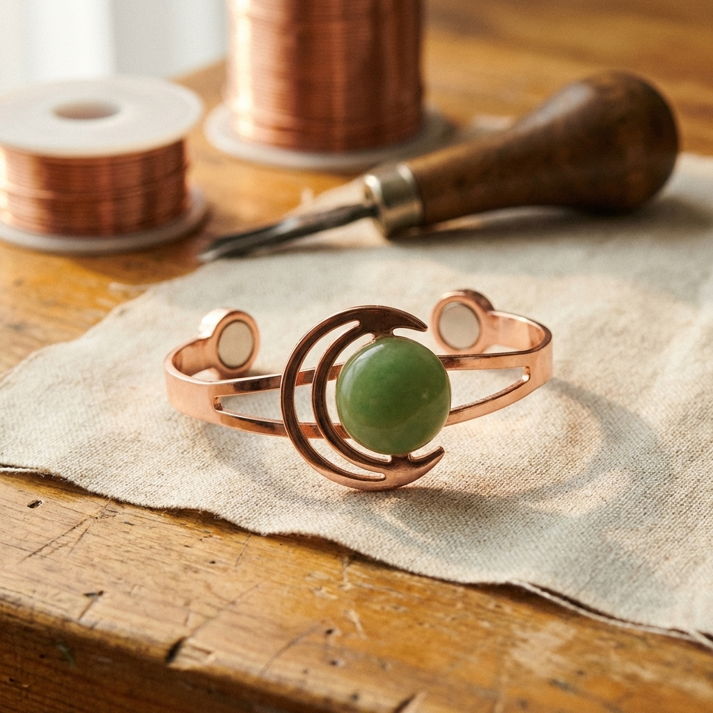 Bracciale in Rame di Valentini & Morelli Roma - Sfera Verde