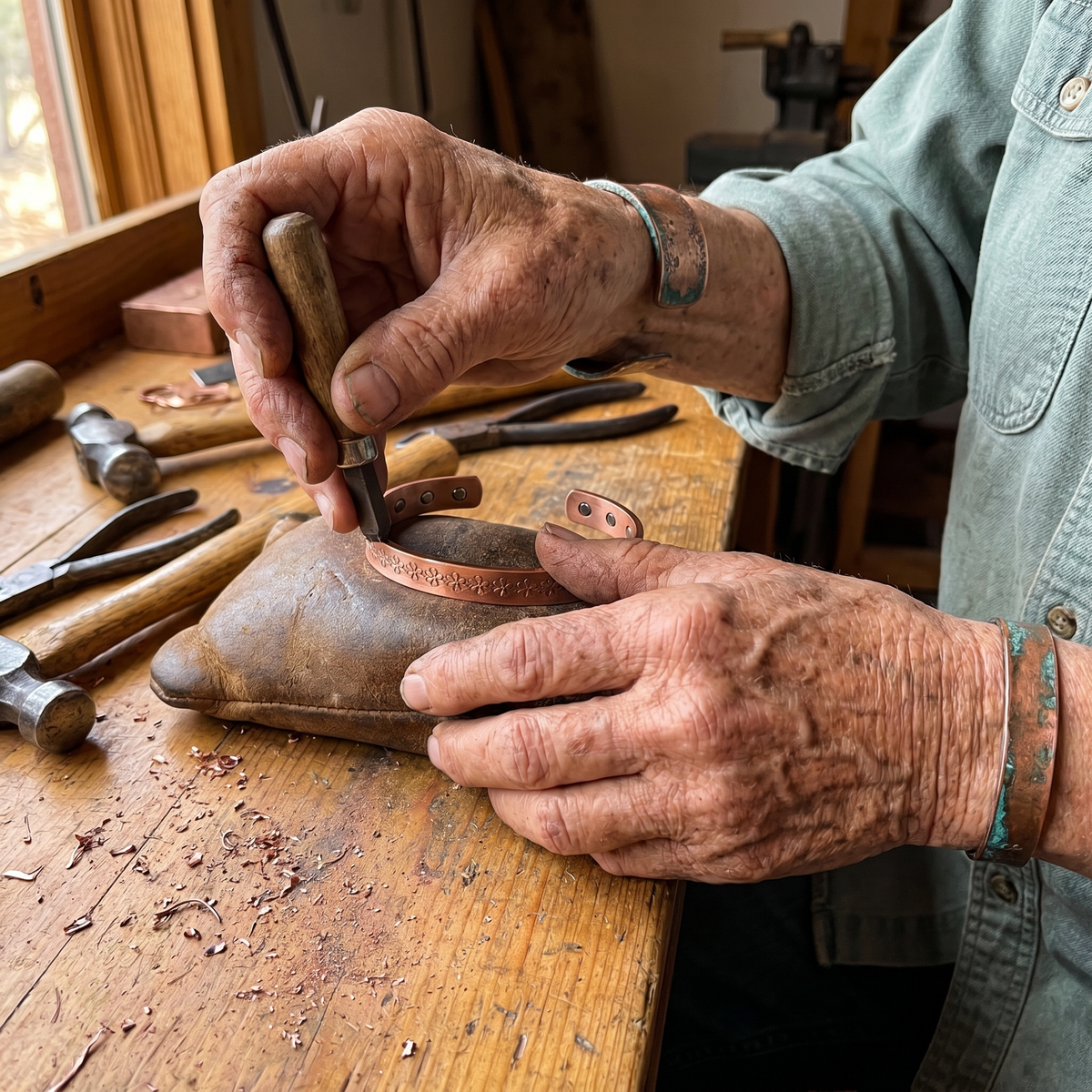 Bracciale in Rame di Valentini & Morelli Roma - Ruggine