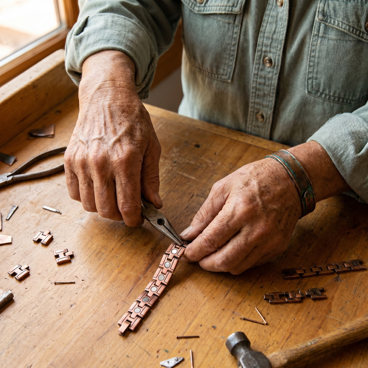 Bracciale in Rame per Uomo di Valentini & Morelli Roma - Gorse