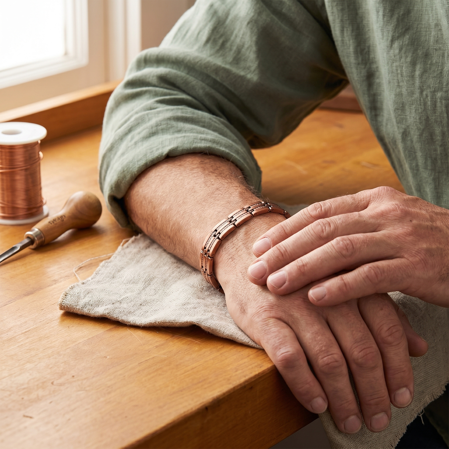 Bracciale in Rame per Uomo di Valentini & Morelli Roma - Pike