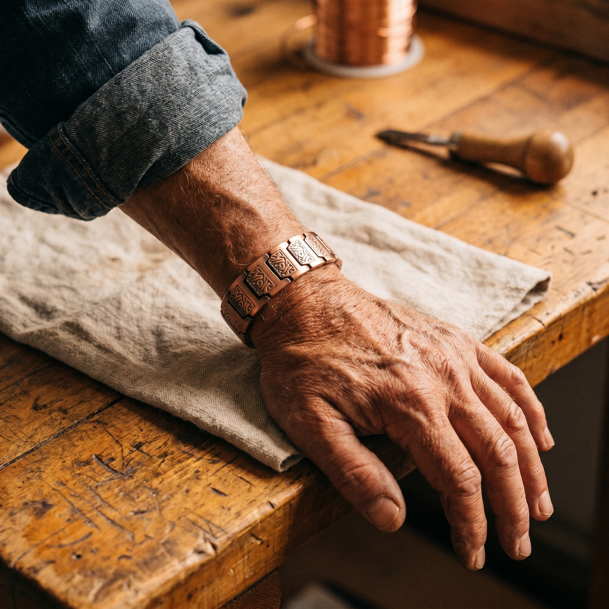 Bracciale in Rame per Uomo di Valentini & Morelli Roma - Glen