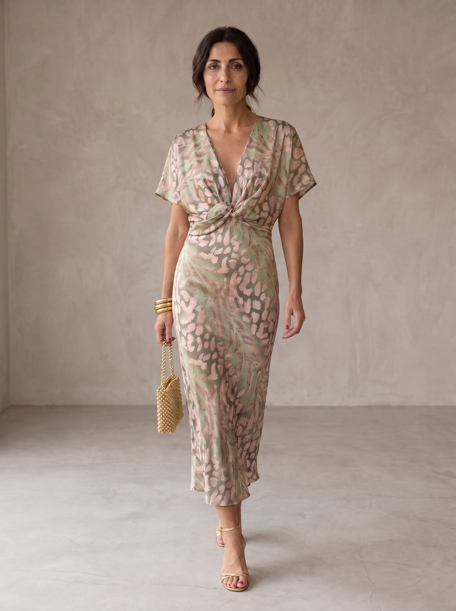 Antonella | Abito elegante in tessuto leggero e fluido