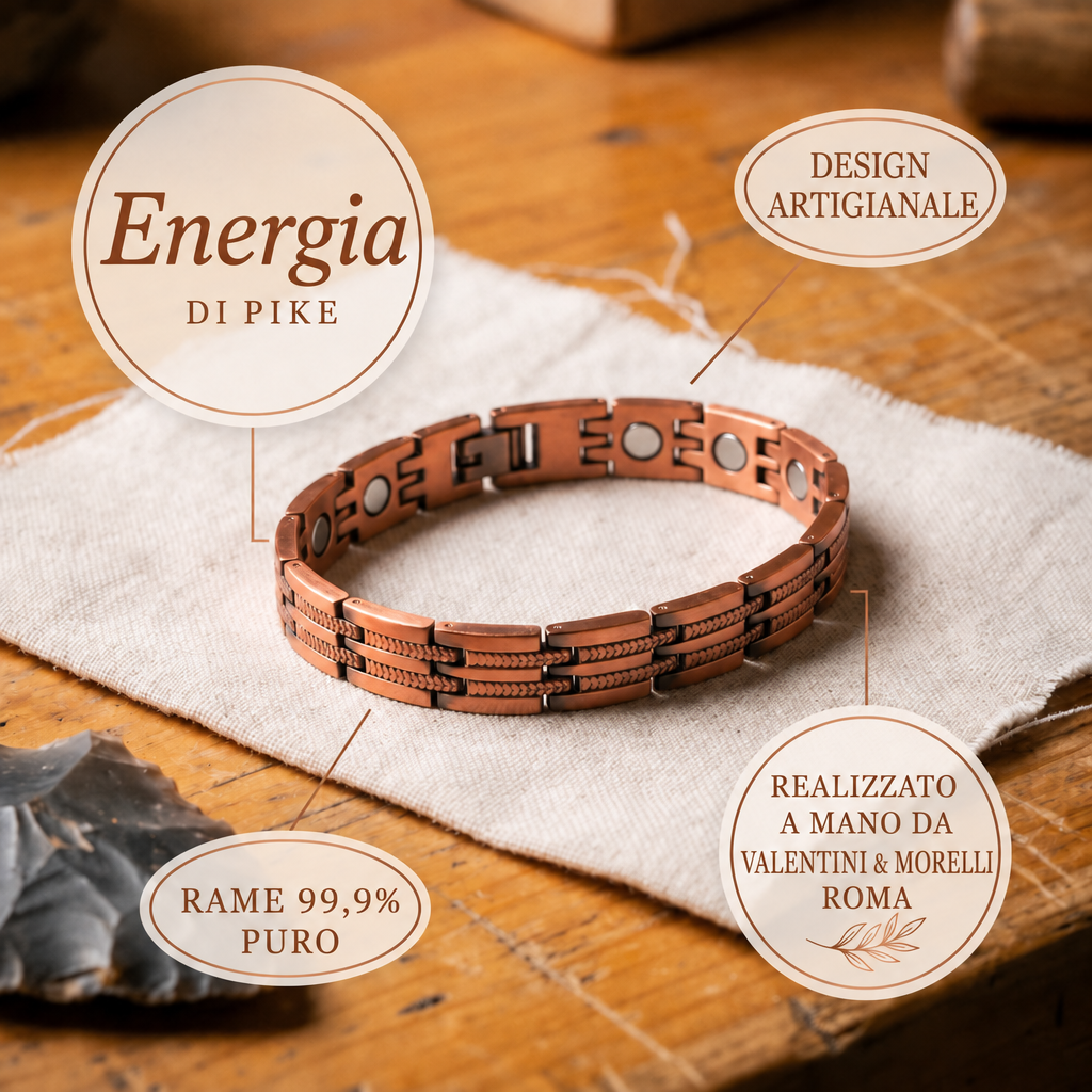 Bracciale in Rame per Uomo di Valentini & Morelli Roma - Pike