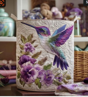 Evie | Cesto della Lavanderia Hummingbird in Bloom