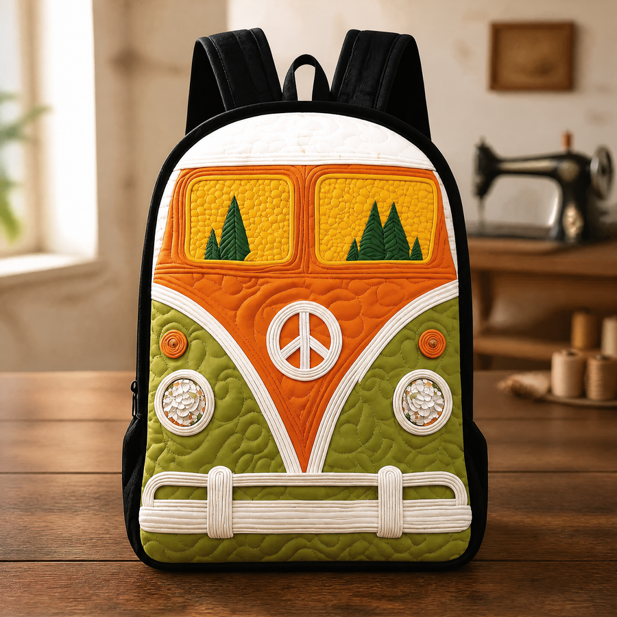 Zaino Trapuntato Hippie con Simbolo della Pace