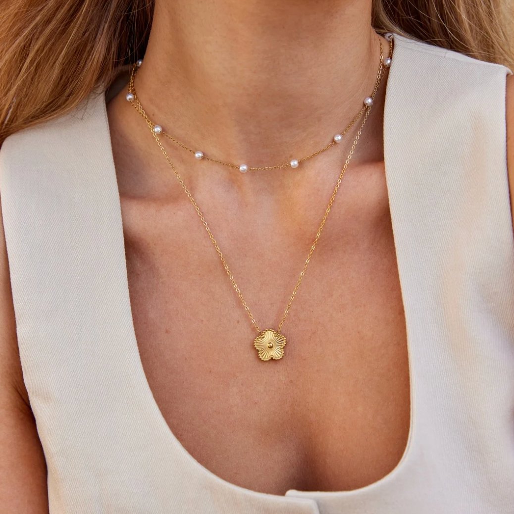 Collana in Perle D'Oro Senza Tempo