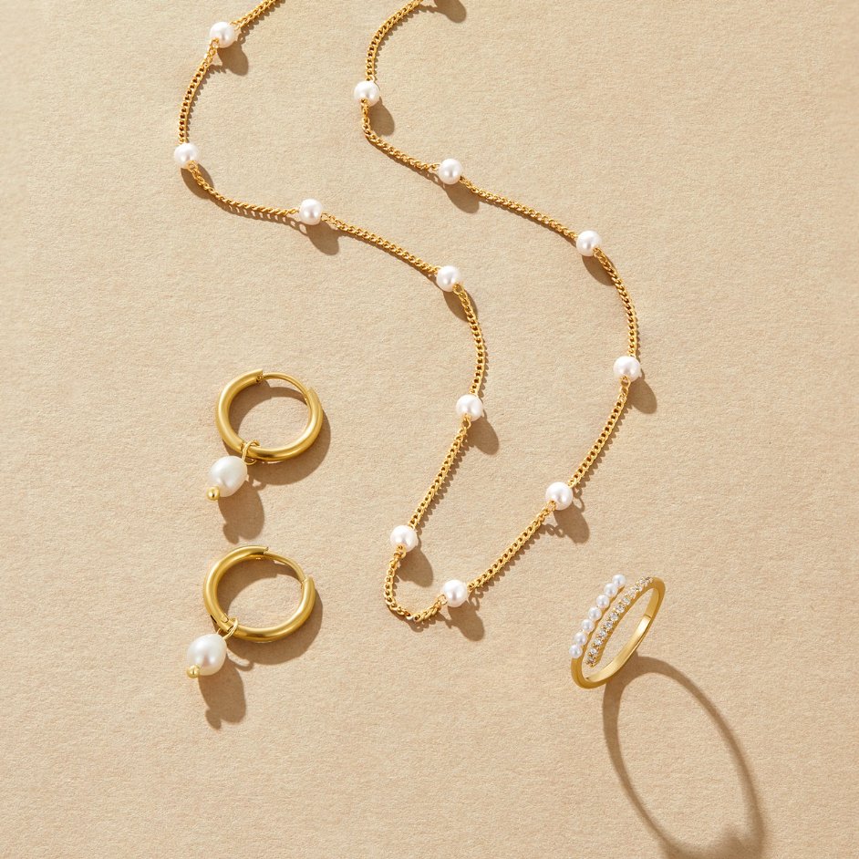 Collana in Perle D'Oro Senza Tempo
