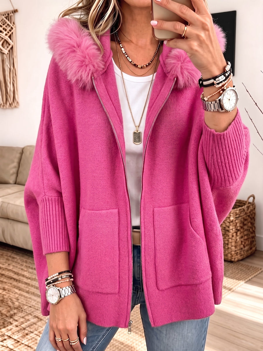 Cardigan Tricot con Cappuccio Accogliente Sanne