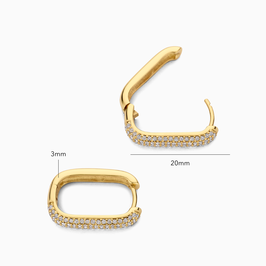 Orecchini Icon Pavé | Oro